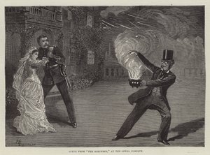 Escena de El hechicero, en la Ópera Cómica de Harry Furniss